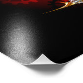 Steampunk spin op zwart foto afdruk (Hoek)