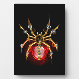 Steampunk spin op zwart fotoplaat