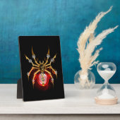 Steampunk spin op zwart fotoplaat (Zijkant)