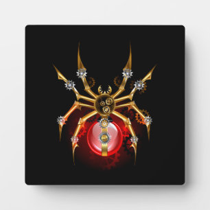 Steampunk spin op zwart fotoplaat