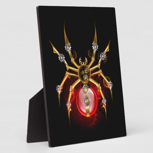 Steampunk spin op zwart fotoplaat (Zijkant)