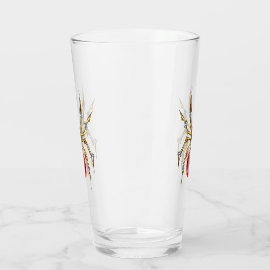 Steampunk spin op zwart glas (Rechts)