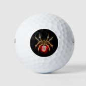 Steampunk spin op zwart golfballen (Voorkant)