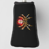 Steampunk spin op zwart golfheadcover (Draai 90)