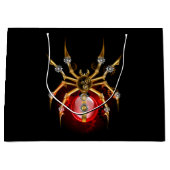 Steampunk spin op zwart groot cadeauzakje (Voorkant)