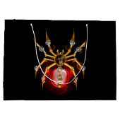 Steampunk spin op zwart groot cadeauzakje (Achterkant)