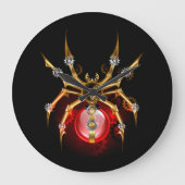 Steampunk spin op zwart grote klok (Voorkant)