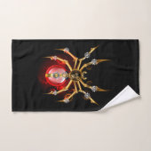 Steampunk spin op zwart handdoek (Handdoek)