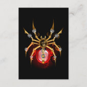 Steampunk spin op zwart informatiekaartje (Voorkant)