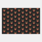 Steampunk spin op zwart inpakpapier vel (Voorkant 3)