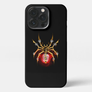 Steampunk spin op zwart iPhone 13 pro hoesje