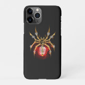 Steampunk spin op zwart iPhone hoesje (Achterkant)