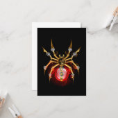 Steampunk spin op zwart kaart (Voorkant / Achterkant in situ)