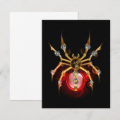 Steampunk spin op zwart kaart (Voorkant / Achterkant)
