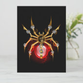 Steampunk spin op zwart kaart (Staand voorkant)