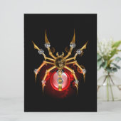 Steampunk spin op zwart kaart (Staand voorkant)