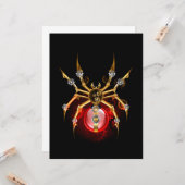 Steampunk spin op zwart kaart (Voorkant / Achterkant in situ)