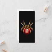 Steampunk spin op zwart kaart (Voorkant / Achterkant in situ)