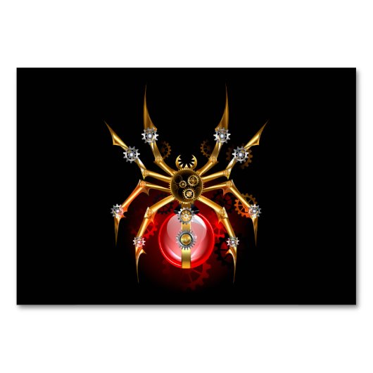 Steampunk spin op zwart kaart (Voorkant)