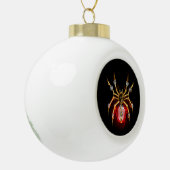 Steampunk spin op zwart keramische bal ornament (Links)