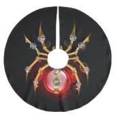 Steampunk spin op zwart kerstboom rok (Voorkant)