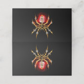 Steampunk spin op zwart klantenkaartje (Buitenkant ongevouwen)