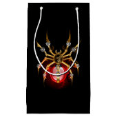 Steampunk spin op zwart klein cadeauzakje (Voorkant)