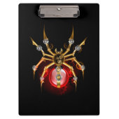 Steampunk spin op zwart klembord (Voorkant)