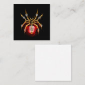 Steampunk spin op zwart kortingskaartje (Voorkant / Achterkant)