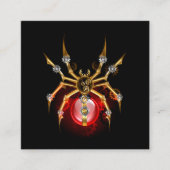 Steampunk spin op zwart kortingskaartje (Voorkant)