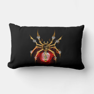 Steampunk spin op zwart kussen
