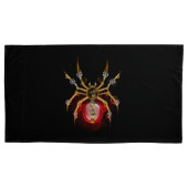 Steampunk spin op zwart kussensloop (Voorkant-Links)