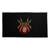 Steampunk spin op zwart kussensloop (Achterkant-Links)