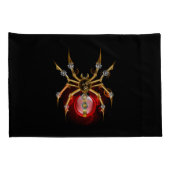 Steampunk spin op zwart kussensloop (Achterkant-Rechts)