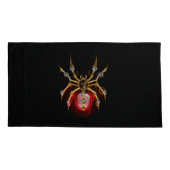 Steampunk spin op zwart kussensloop (Achterkant)