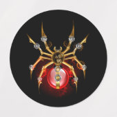 Steampunk spin op zwart labels (Design 2)