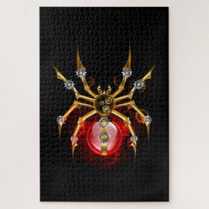 Steampunk spin op zwart legpuzzel