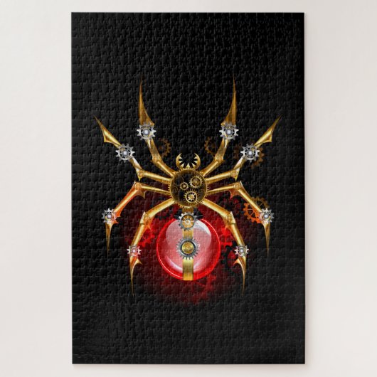 Steampunk spin op zwart legpuzzel (Verticaal)