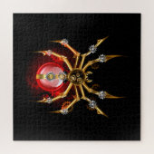 Steampunk spin op zwart legpuzzel (Horizontaal)