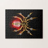Steampunk spin op zwart legpuzzel (Horizontaal)
