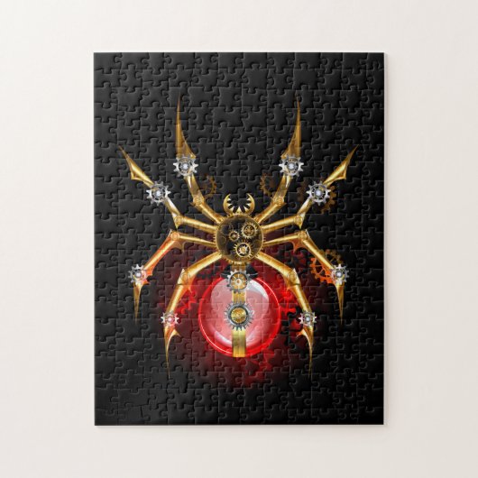 Steampunk spin op zwart legpuzzel (Verticaal)
