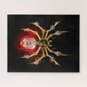 Steampunk spin op zwart legpuzzel (Horizontaal)