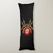 Steampunk spin op zwart lichaamskussen (Achterkant (Verticaal))