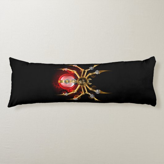 Steampunk spin op zwart lichaamskussen (Voorkant)