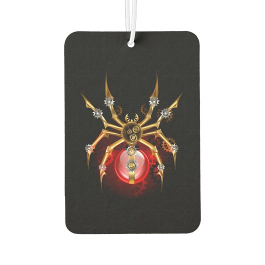 Steampunk spin op zwart luchtverfrisser (Achterkant)