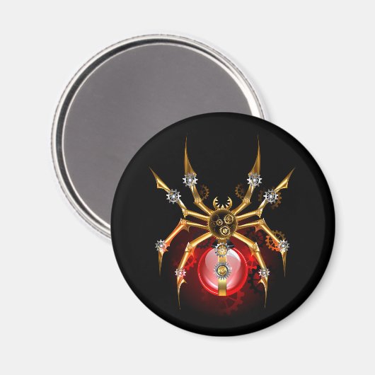 Steampunk spin op zwart magneet (Voorkant / Achterkant)