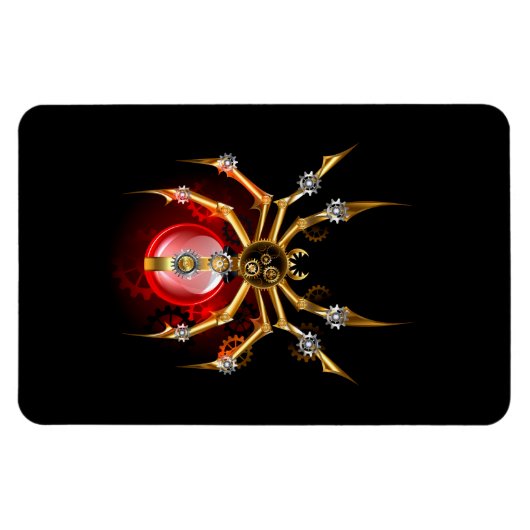 Steampunk spin op zwart magneet (Horizontaal)