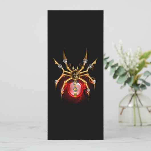 Steampunk spin op zwart menu (Staand voorkant)