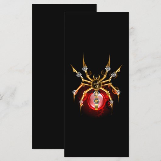 Steampunk spin op zwart menu (Voorkant / Achterkant)