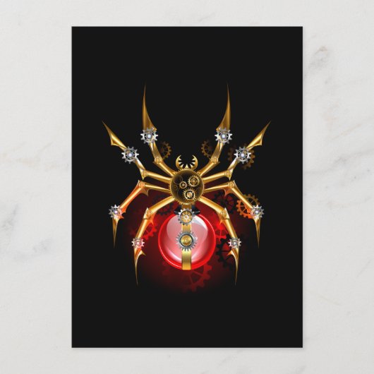 Steampunk spin op zwart menu (Voorkant)